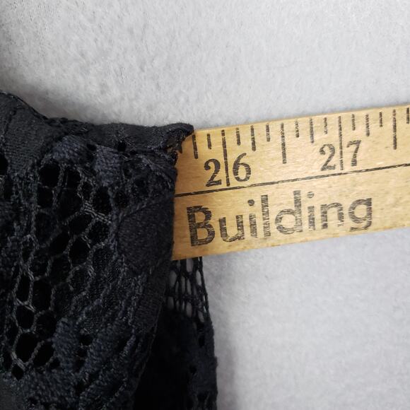 Maurices Plus Size 2X Open Front Lace Layering Top Black Shawl Whimsigoth Witchy - Picture 7 of 8